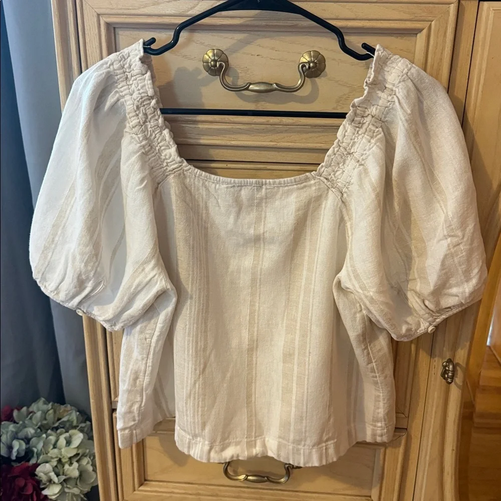 Madewell Stripe Blouse - Picture 7 of 9